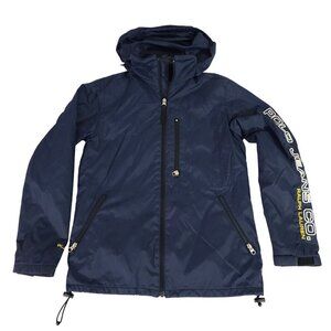 Vintage Ralph Lauren Jacket Men SM Blue White Windbreaker Parka Polo Jeans Y2K